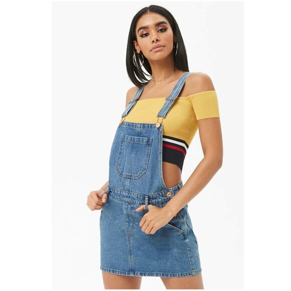 Denim Overall Dress - Distressed – Medium - Picture 1 of 7